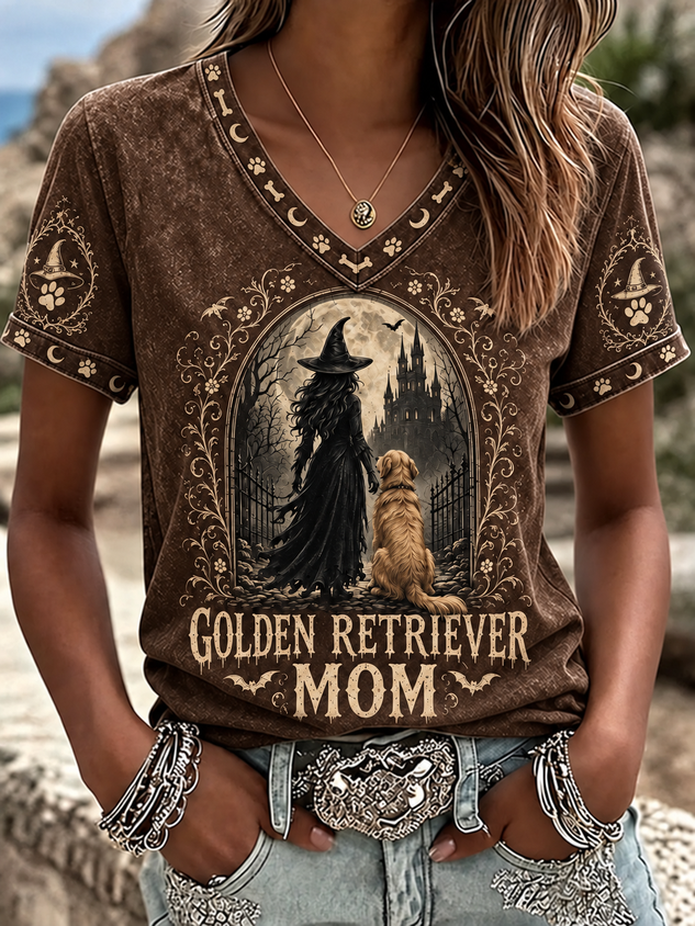 Vintage Text Letters Crew Neck Short Sleeve T-shirt