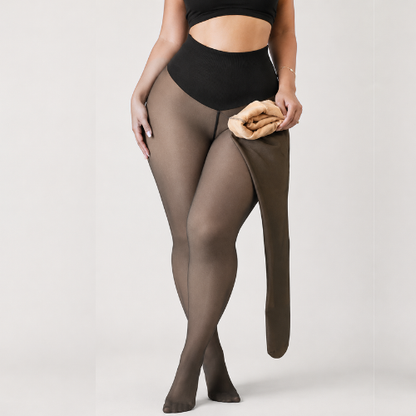 High-Waisted One-Seam Fleece-Lined Leggings