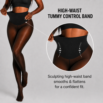 High-Waisted One-Seam Fleece-Lined Leggings