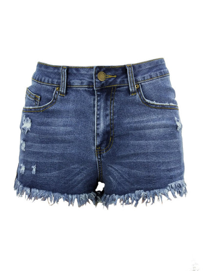 Womens High Waist Cutoff Denim Shorts SIZE S-2XL